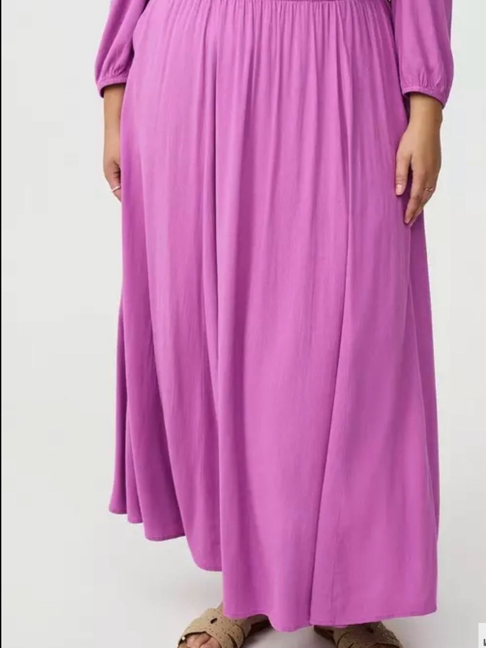 Torrid Plus Size Off-Shoulder Maxi Skirt in Orchid Purple NWT - Picture 3 of 6